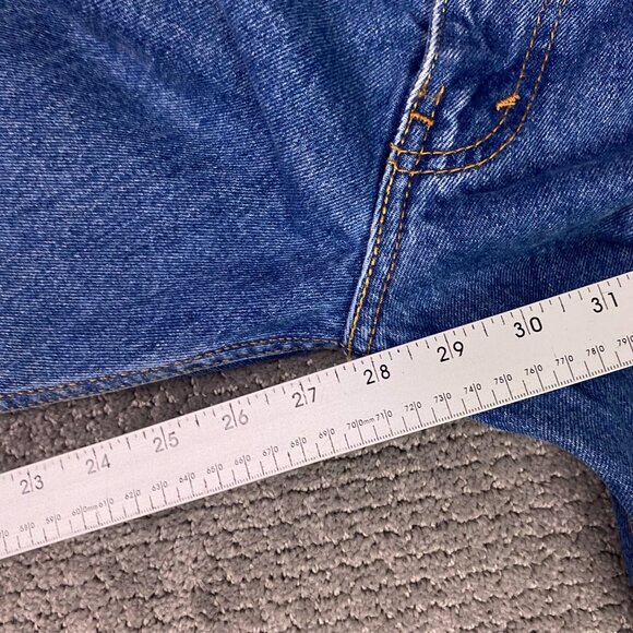 Levi's 505 Jeans Men's 36 x 29 Measures 36 x 28 Regular Fit Straight Leg Blue - Picture 12 of 12